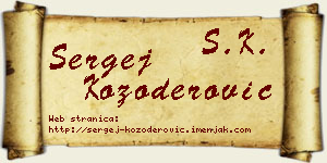 Sergej Kozoderović vizit kartica